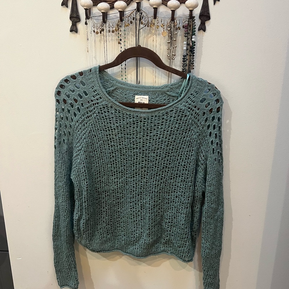 Billabong Seafoam Open-Knit Sweater